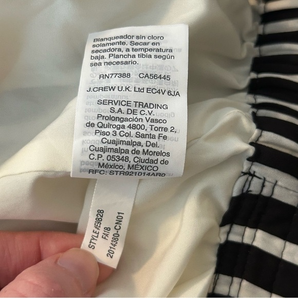 J. Crew Mercantile Womens Size 10 High Waisted Black White Striped Pleated Skirt - Picture 8 of 11